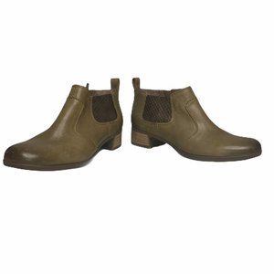 Dansko Lola Leather Taupe Tan Booties  Z3 0652